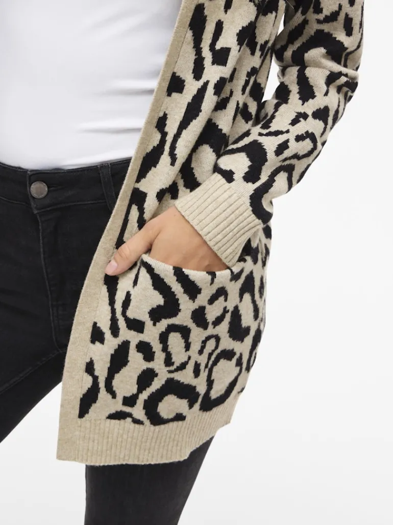 VITIF OPEN L/S KNIT CARDIGAN - NOOS natural melange