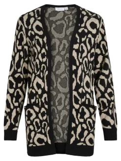 VITIF OPEN L/S KNIT CARDIGAN - NOOS black beauty