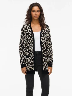 VITIF OPEN L/S KNIT CARDIGAN - NOOS black beauty