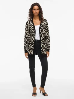 VITIF OPEN L/S KNIT CARDIGAN - NOOS black beauty