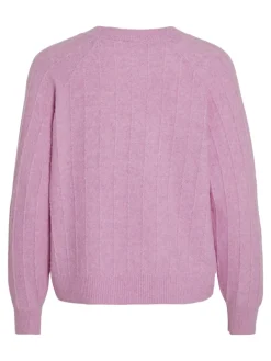 VITRINA L/S O-NECK KNIT TOP pastel lavender