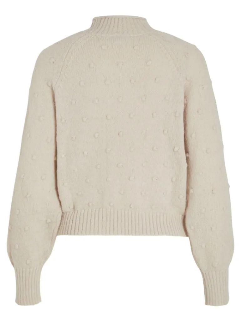 VITULI O-NECK L/S KNIT TOP/SU/PB/1 birch
