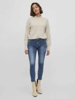 VITULI O-NECK L/S KNIT TOP/SU/PB/1 birch