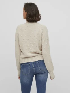 VITULI O-NECK L/S KNIT TOP/SU/PB/1 birch