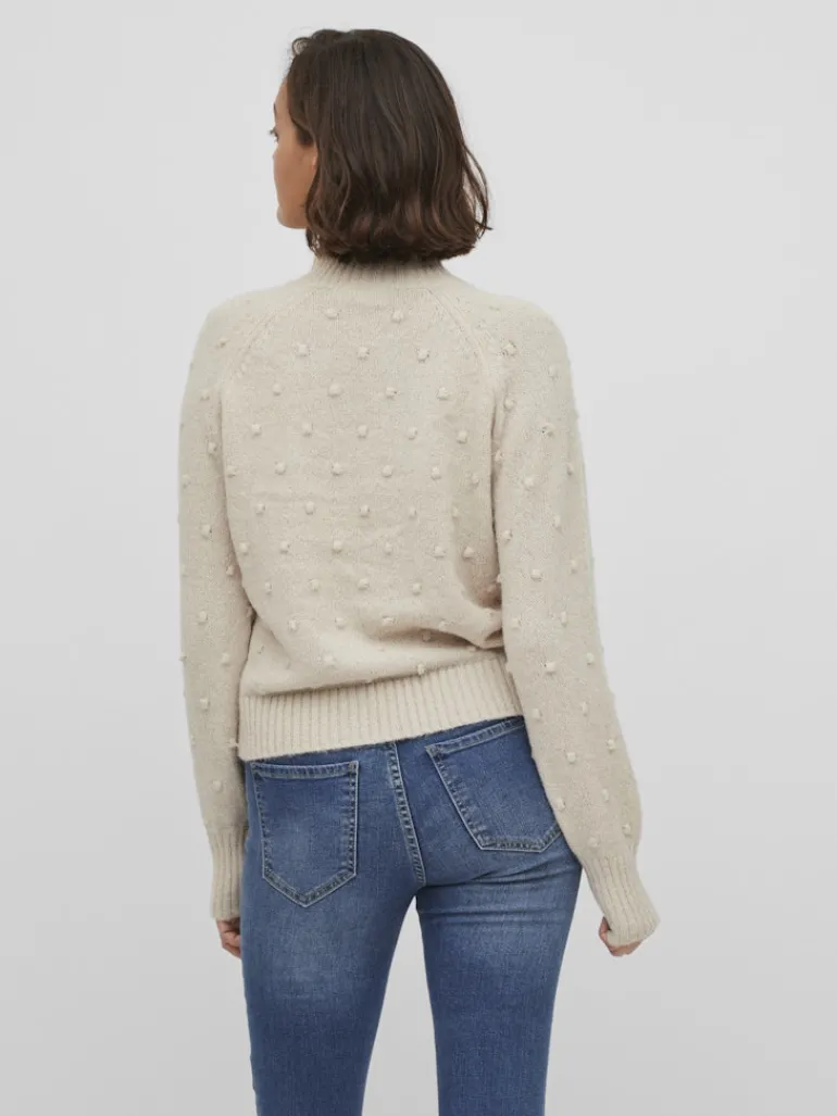 VITULI O-NECK L/S KNIT TOP/SU/PB/1 birch