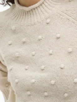VITULI O-NECK L/S KNIT TOP/SU/PB/1 birch
