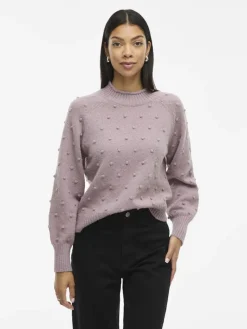 VITULI O-NECK L/S KNIT TOP/SU/PB/1 toadstool