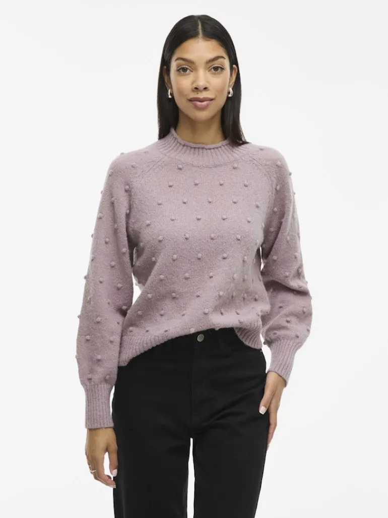 VITULI O-NECK L/S KNIT TOP/SU/PB/1 toadstool