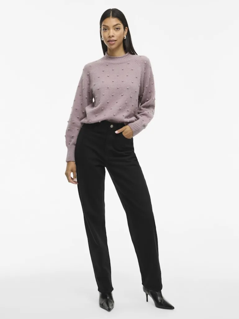 VITULI O-NECK L/S KNIT TOP/SU/PB/1 toadstool