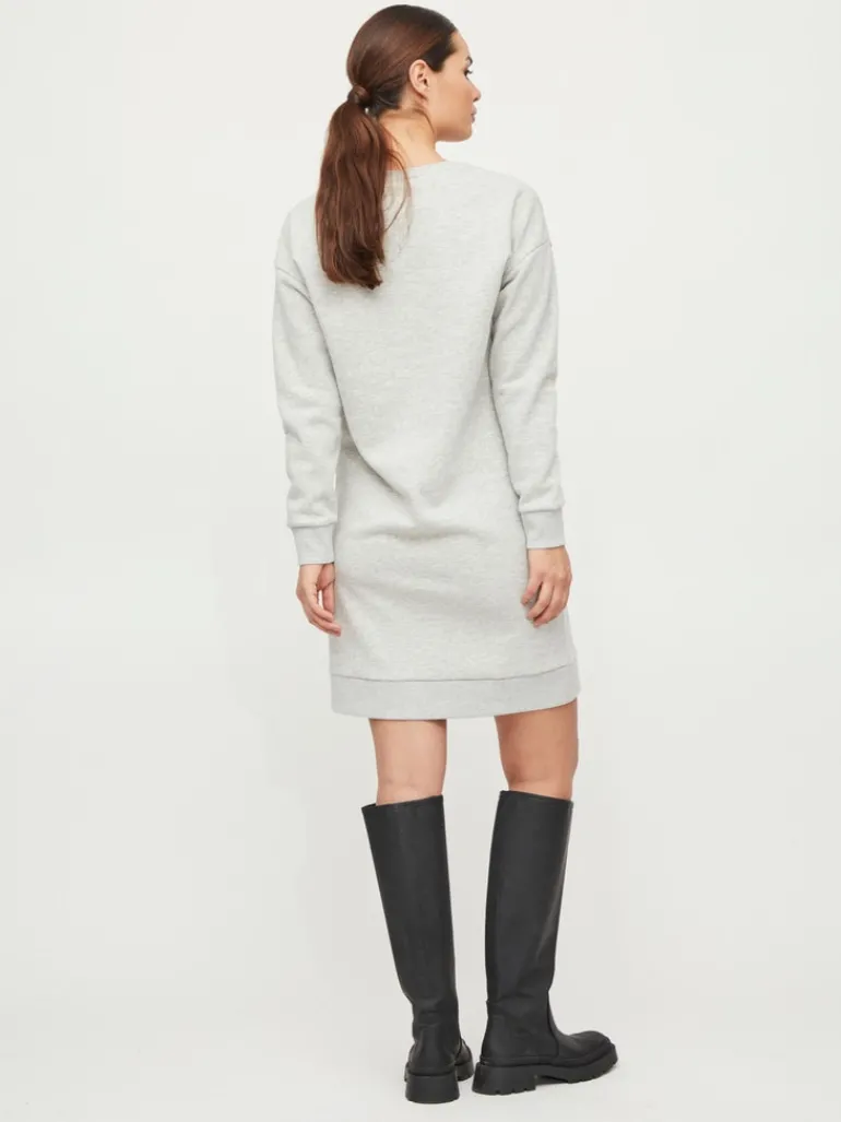 VIVILA L/S SWEAT DRESS light grey melange