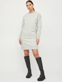 VIVILA L/S SWEAT DRESS light grey melange