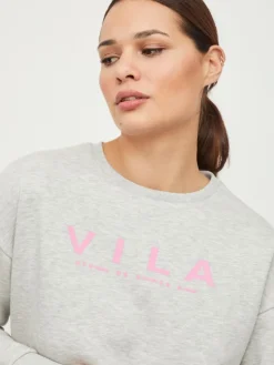 VIVILA L/S SWEAT DRESS light grey melange