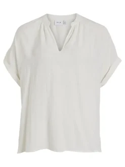 VIYARINA V-NECK S/S TOP/R egret