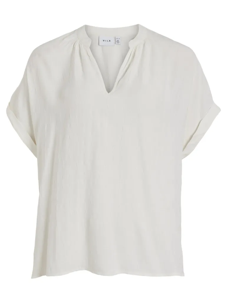 VIYARINA V-NECK S/S TOP/R egret