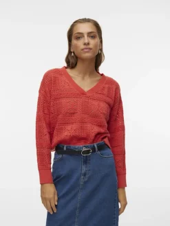 VMABRIL LS V-NECK PULLOVER GA BOO cayenne