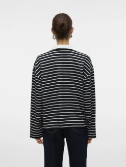 VMALMA LS STRIPED POLO TEE EXP black