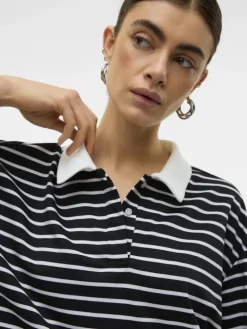 VMALMA LS STRIPED POLO TEE EXP black