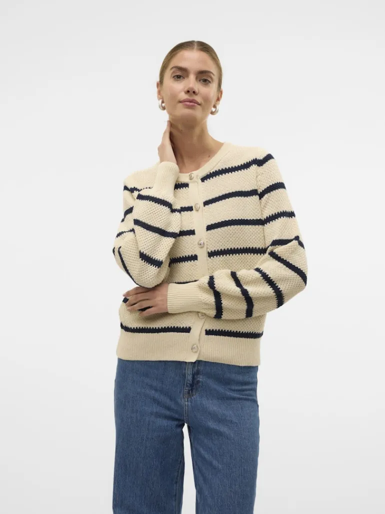 VMAMAZING LS O-NECK CARDIGAN GA BOO birch