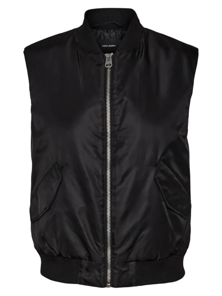 VMAMBER SHORT WAISTCOAT black