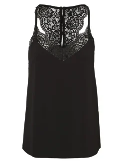 VMANA S/L LACE TOP GA NOOS black