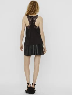 VMANA S/L LACE TOP GA NOOS black