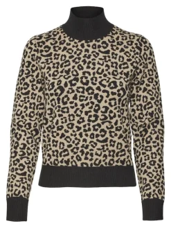 VMARIA ART LS HIGH-NECK PULLOVER GA black