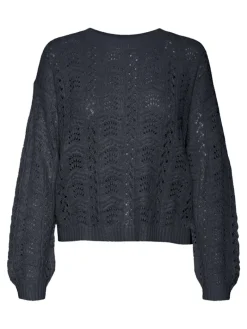 VMARLET LS O-NECK SHORT PULLOVER BOO navy blazer