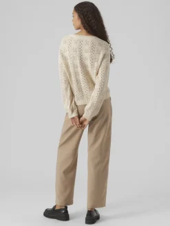 VMARLET LS O-NECK SHORT PULLOVER BOO birch