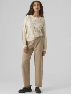 VMARLET LS O-NECK SHORT PULLOVER BOO birch