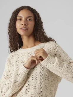 VMARLET LS O-NECK SHORT PULLOVER BOO birch