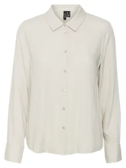 VMBEAUTY LS SHIRT WVN GA NOOS silver lining