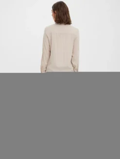 VMBEAUTY LS SHIRT WVN GA NOOS silver lining