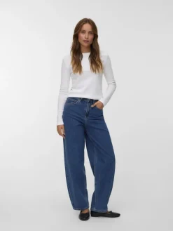 VMBILLIE HR BARREL ANK JEANS LI3142 NOOS medium blue denim