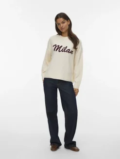 VMBOOM LS O-NECK TEXT PULLOVER NOOS birch
