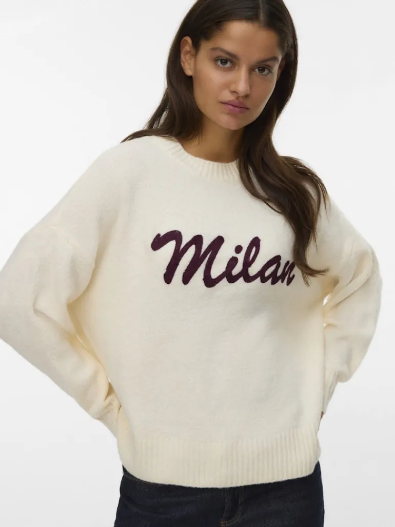 VMBOOM LS O-NECK TEXT PULLOVER NOOS birch