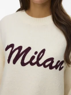 VMBOOM LS O-NECK TEXT PULLOVER NOOS birch