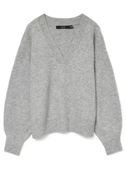 VMBOOM LS V-NECK PULLOVER NOOS light grey melange