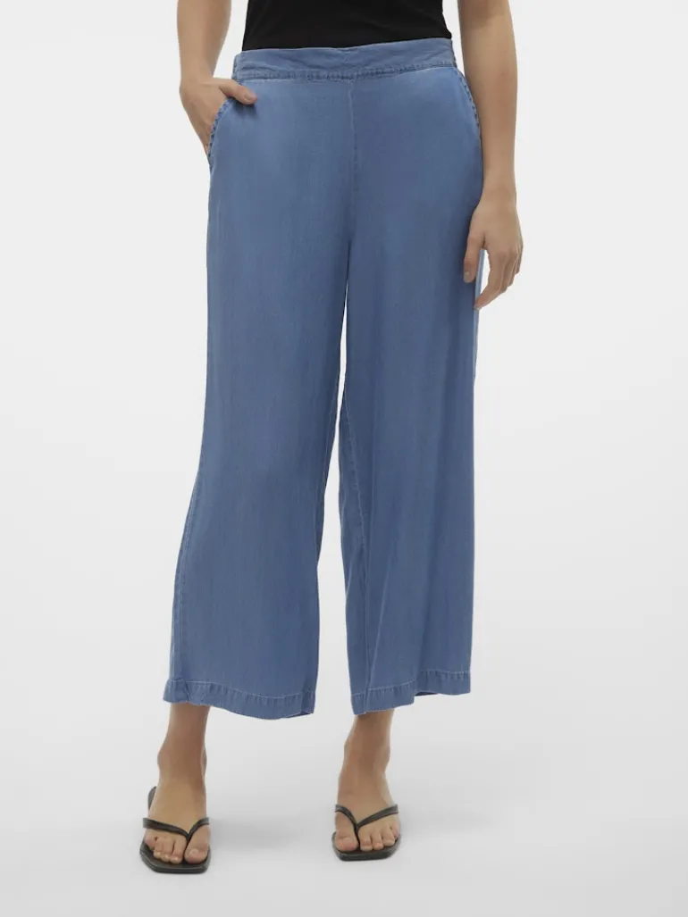 VMBREE MR WIDE TENCEL CULOTTE GA NOOS medium blue denim