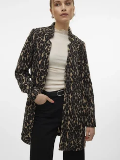 VMBRUSHEDKATRINELEO AW JACKET GA ENT sepia tint