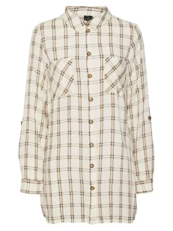 VMBUMPY L/S OVERSIZE SHIRT GA birch