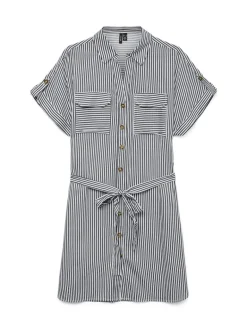 VMBUMPY SS SHORT SHIRT DRESS WVN NOOS india ink