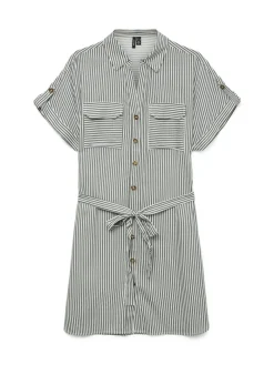 VMBUMPY SS SHORT SHIRT DRESS WVN NOOS laurel wreath