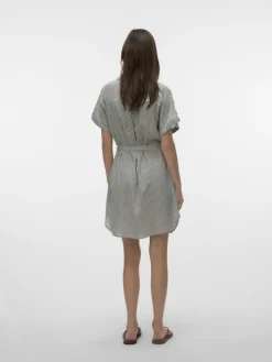 VMBUMPY SS SHORT SHIRT DRESS WVN NOOS laurel wreath