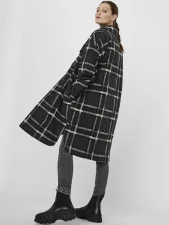 VMCHRISSIEQUILT LONG CHECK SHIRT GA dark grey melange