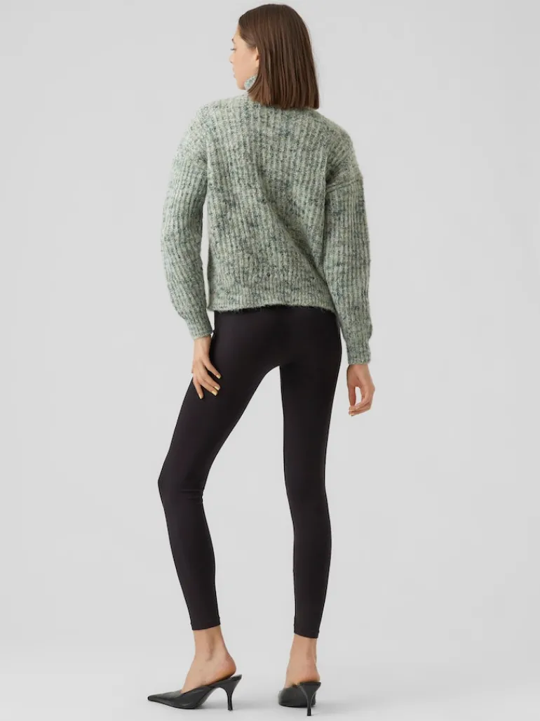 VMCLAUDIA LS HIGH-NECK ZIPPER BLOUSE GA loden frost