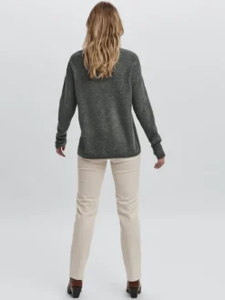 VMCREWLEFILE LS V-NECK BLOUSE NOOS balsam green