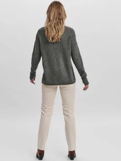 VMCREWLEFILE LS V-NECK BLOUSE NOOS balsam green