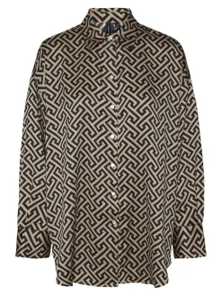 VMDAISY DAS LS OVERSIZE SHIRT WVN silver mink
