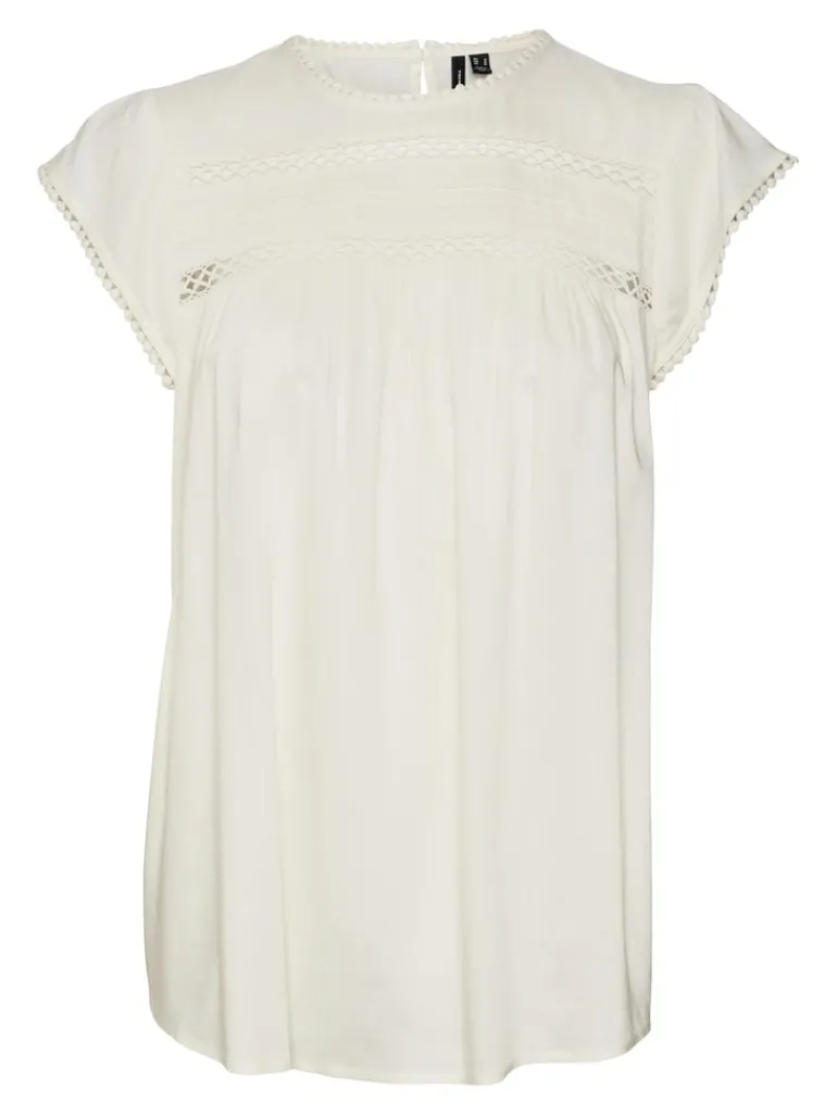 VMDEBBIE PLEAT S/L TOP NOOS snow white