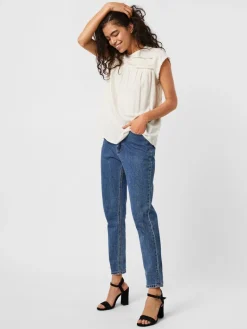 VMDEBBIE PLEAT S/L TOP NOOS snow white